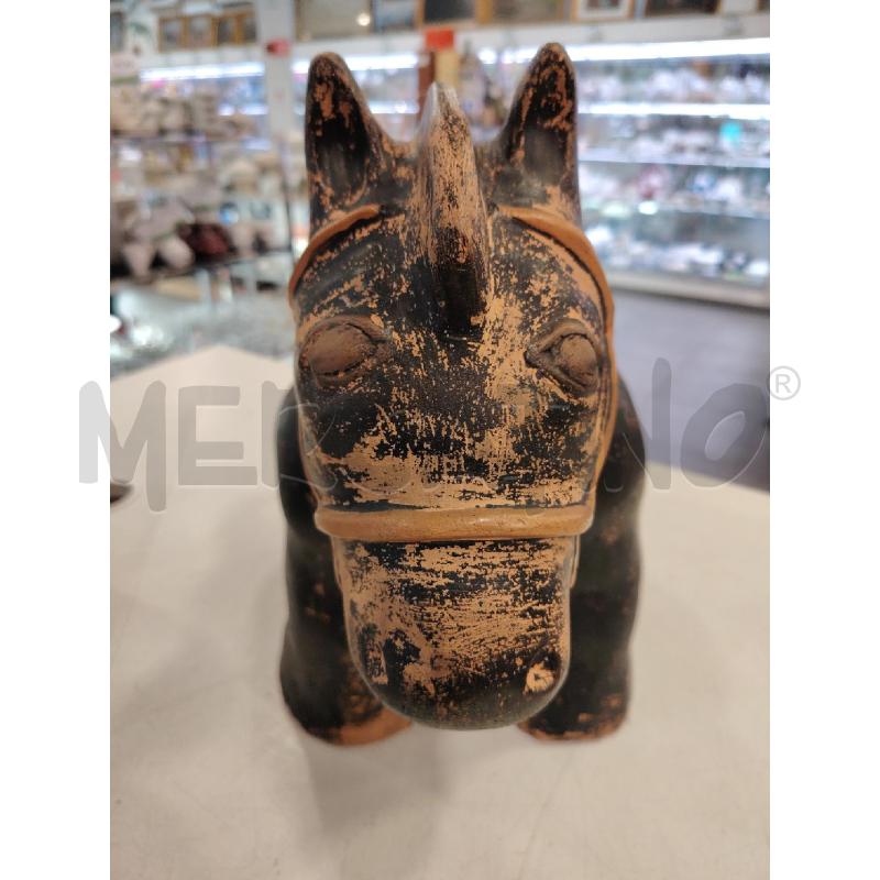 CAVALLO TERRACOTTA NERO  | Mercatino dell'Usato Roma eur 2