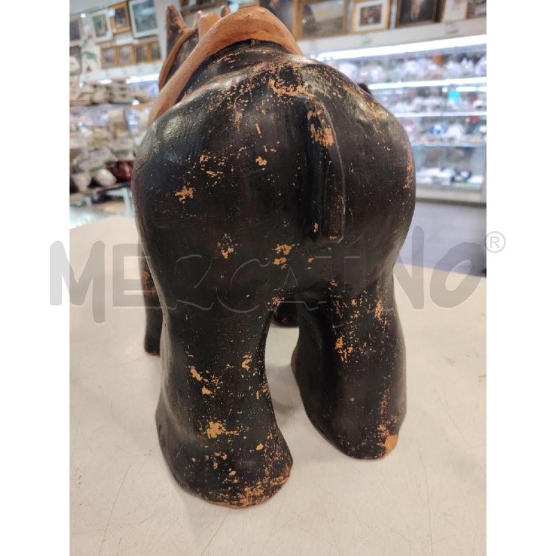 CAVALLO TERRACOTTA NERO  | Mercatino dell'Usato Roma eur 4