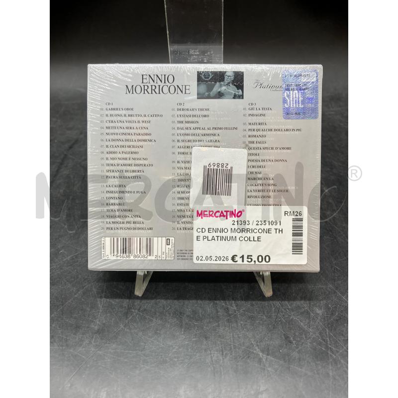 CD ENNIO MORRICONE THE PLATINUM COLLECTION | Mercatino dell'Usato Roma eur 2