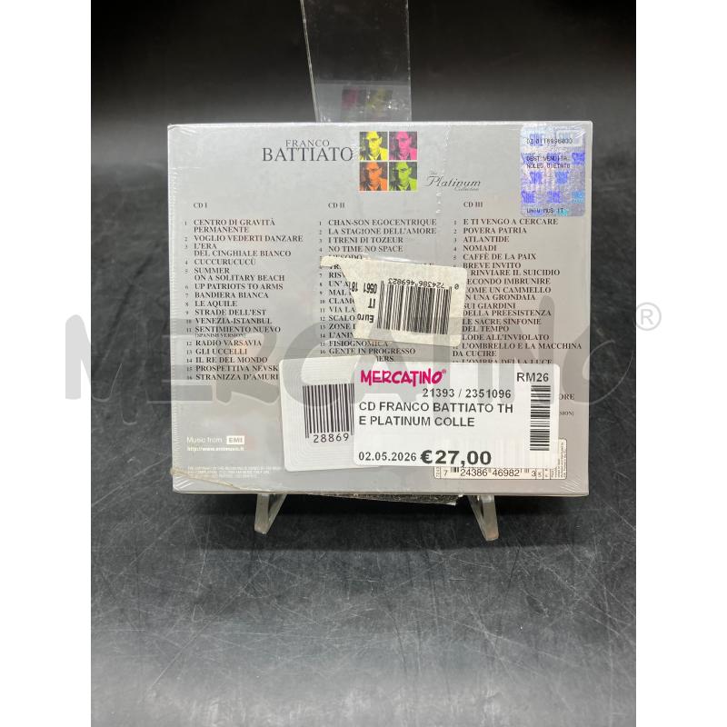 CD FRANCO BATTIATO THE PLATINUM COLLECTION | Mercatino dell'Usato Roma eur 2