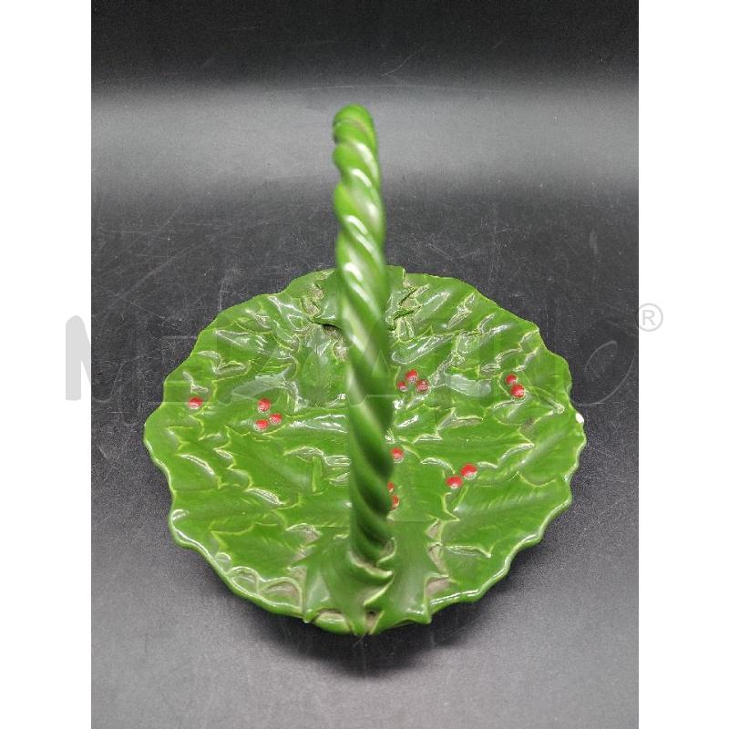 CESTO VIMINI CER ITAL PUNGITOPO VERDE | Mercatino dell'Usato Roma eur 2