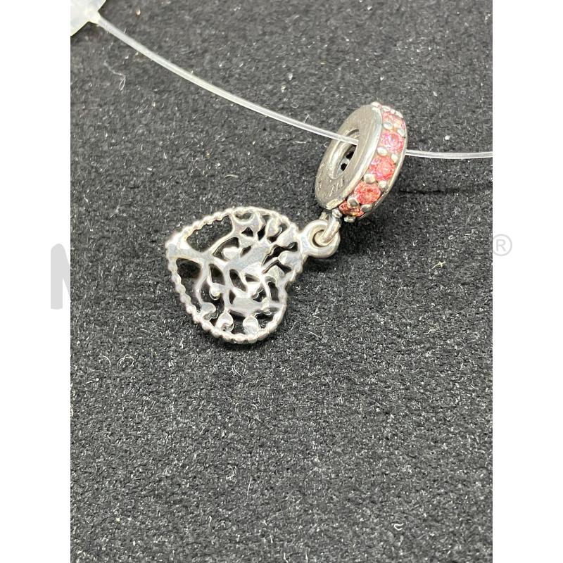 CHARM PANDORA CUORE PENDENTE ALBERO DELLA VITA | Mercatino dell'Usato Roma eur 2