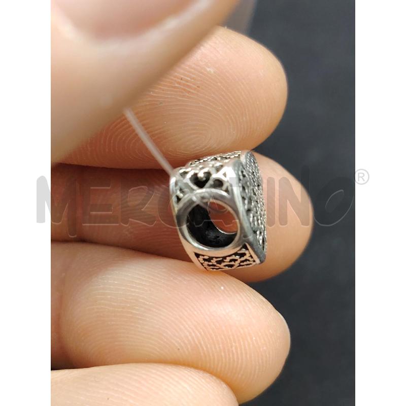 CHARM PANDORA CUORE RICAMI | Mercatino dell'Usato Roma eur 2