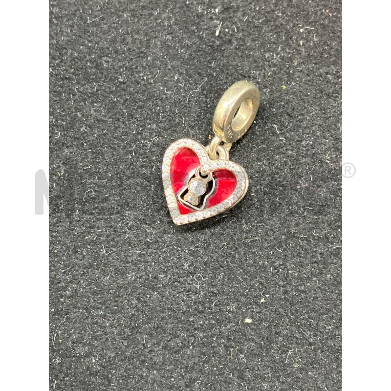 CHARM PANDORA CUORE RSS | Mercatino dell'Usato Roma eur 1