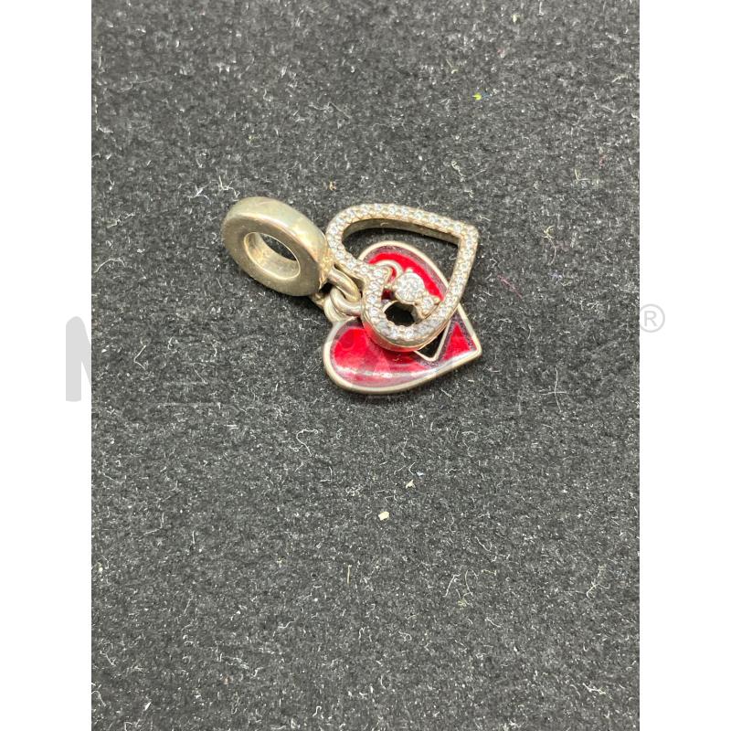 CHARM PANDORA CUORE RSS | Mercatino dell'Usato Roma eur 3