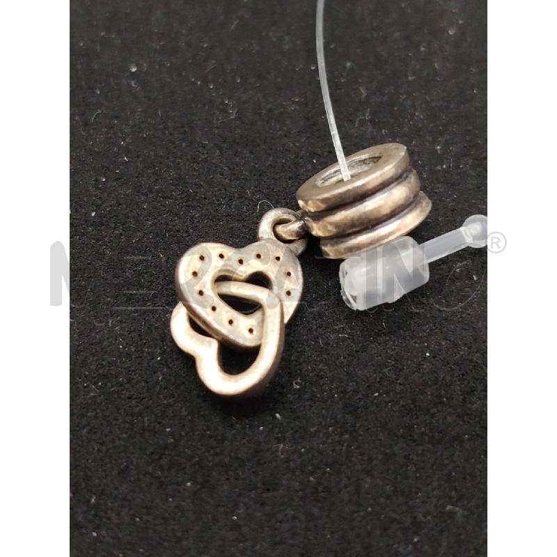 CHARM PANDORA CUORICINI PENDENTI | Mercatino dell'Usato Roma eur 2