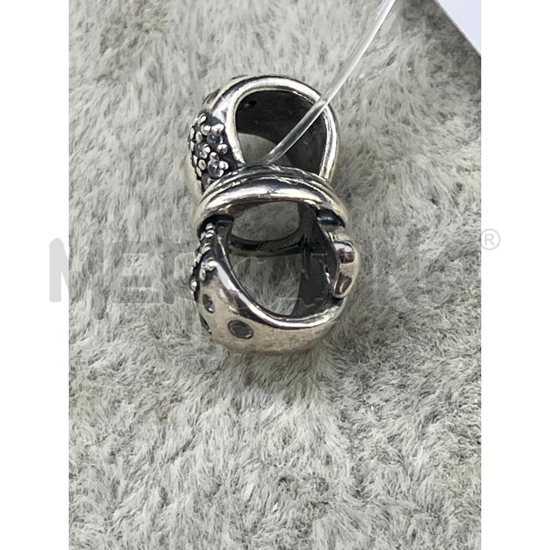 CHARM PANDORA FIOCCO STRASS | Mercatino dell'Usato Roma eur 2