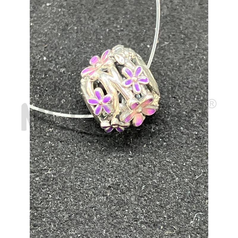 CHARM PANDORA FIORI VIO | Mercatino dell'Usato Roma eur 2