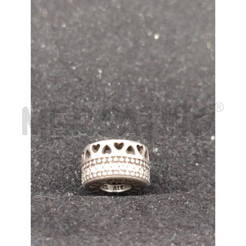 CHARM PANDORA ROTELLA CUORICINI STRASS | Mercatino dell'Usato Roma eur 1