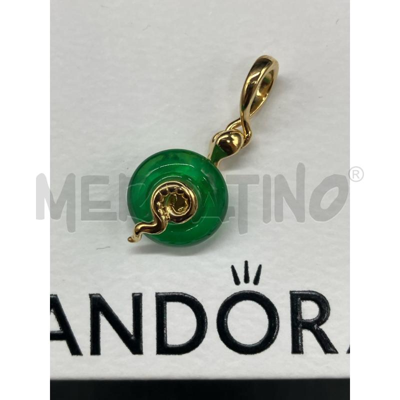 CHARM PANDORA SERPENTE VETRO DI MURANO VERDE | Mercatino dell'Usato Roma eur 3