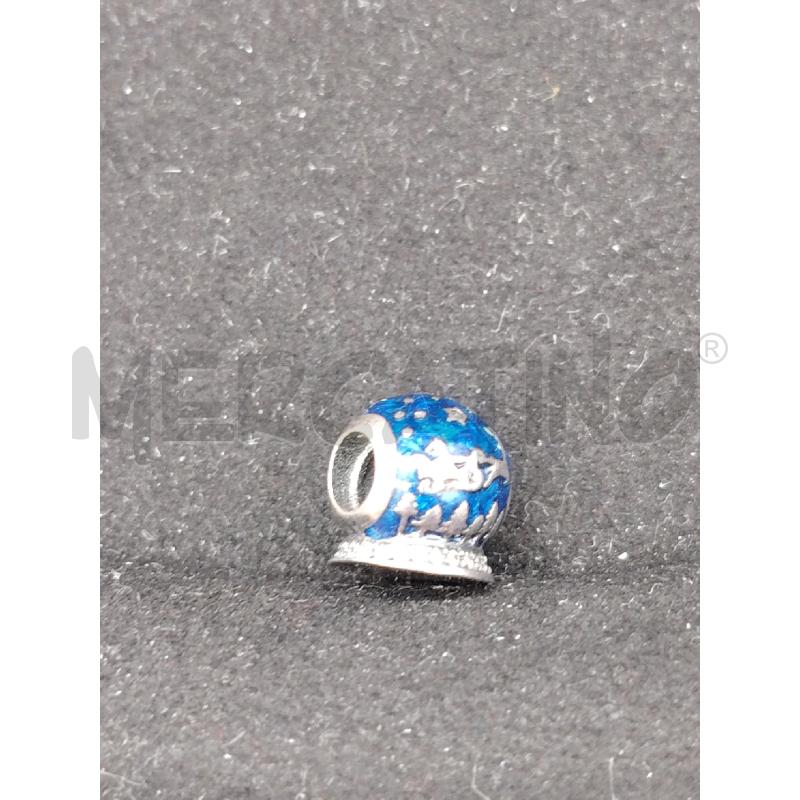 CHARM PANDORA SFERA BLU SLITTA NATALE | Mercatino dell'Usato Roma eur 1