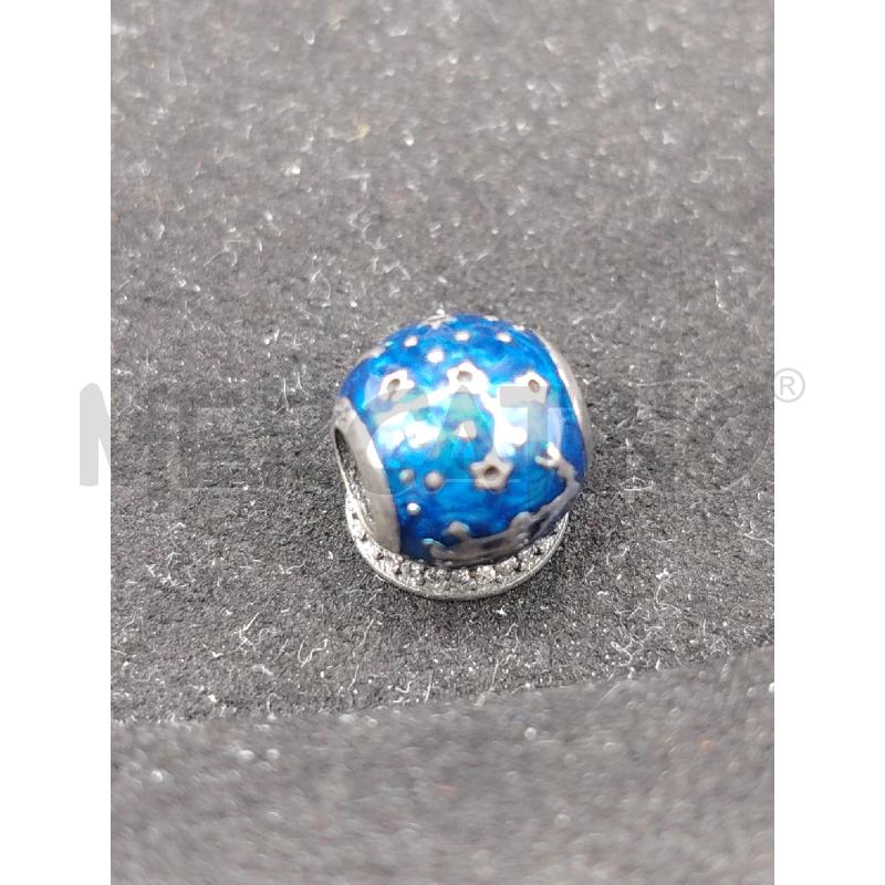 CHARM PANDORA SFERA BLU SLITTA NATALE | Mercatino dell'Usato Roma eur 2