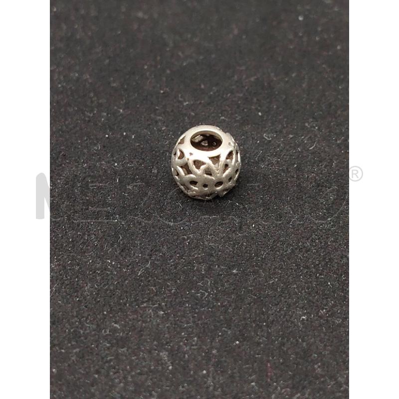 CHARM PANDORA SFERA FIORI MET GRI | Mercatino dell'Usato Roma eur 1