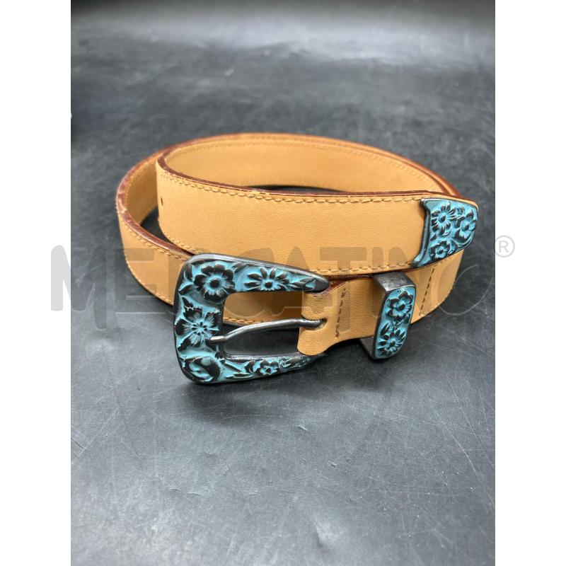 CINTURA ADRIANA CAMPANILE PELLE MARR INS AZZ | Mercatino dell'Usato Roma eur 2
