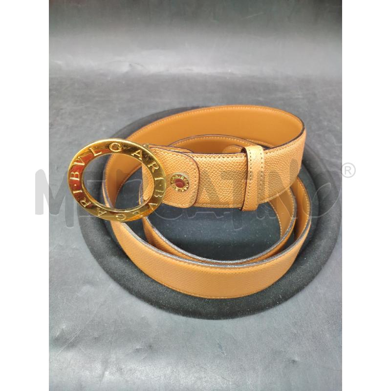 CINTURA BULGARI PELLE MARRONE MARTELLATA FIBBIA DOR | Mercatino dell'Usato Roma eur 2