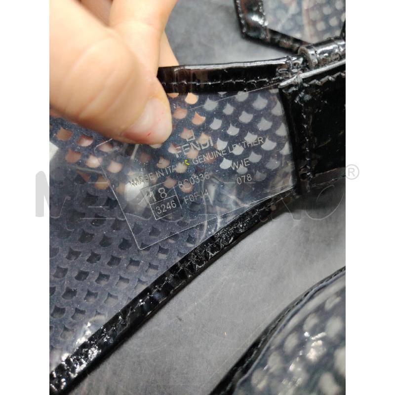 CINTURA FENDI NERA VERNICE RETE  | Mercatino dell'Usato Roma eur 3