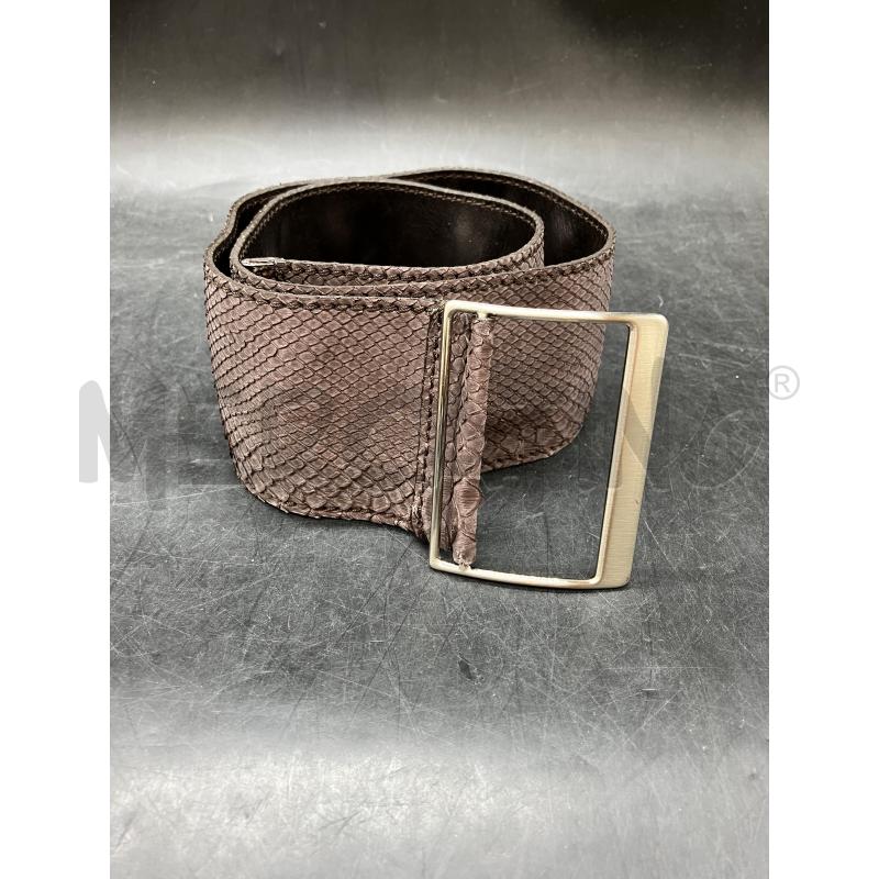 CINTURA GENTE MARRONE PYTON | Mercatino dell'Usato Roma eur 1