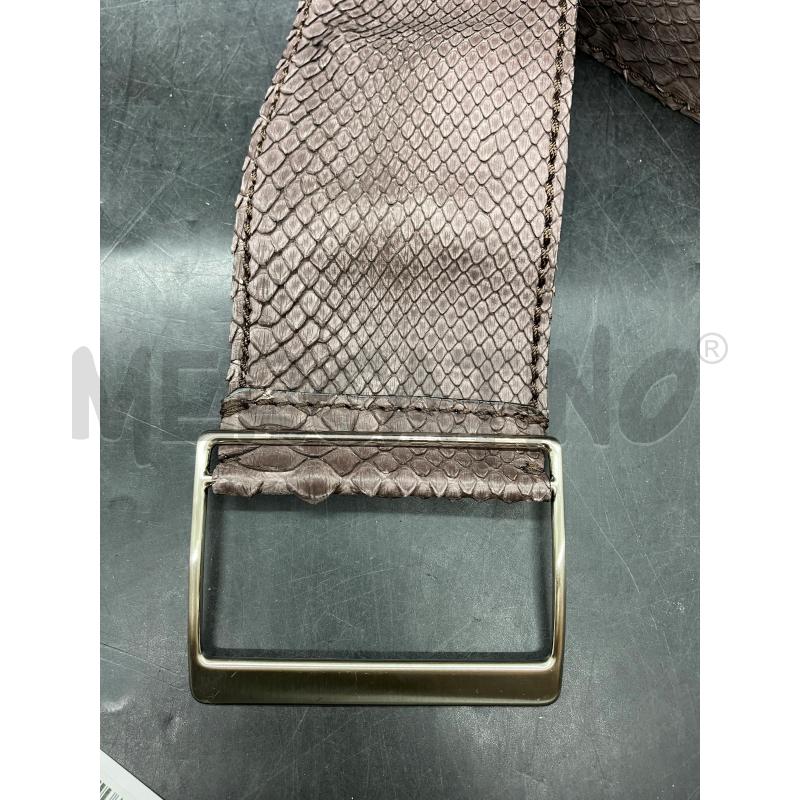 CINTURA GENTE MARRONE PYTON | Mercatino dell'Usato Roma eur 2