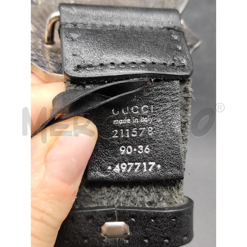 CINTURA GUCCI NERA ANCHOR TATTOO | Mercatino dell'Usato Roma eur 3