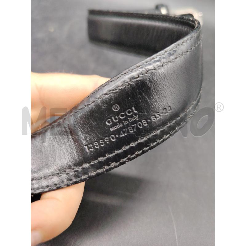 CINTURA GUCCI NE FIBBIA G ALLUNGATA  | Mercatino dell'Usato Roma eur 3