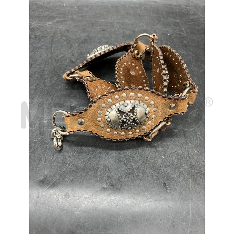 CINTURA NANNI PELLE MARR INSERTI MET STELLE | Mercatino dell'Usato Roma eur 1