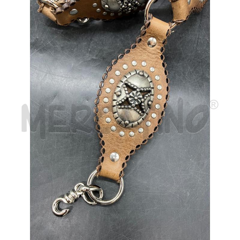 CINTURA NANNI PELLE MARR INSERTI MET STELLE | Mercatino dell'Usato Roma eur 2