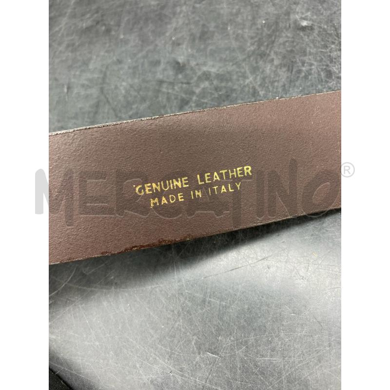 CINTURA PELLE MARRONE FIBBIA DOR QUADRATA | Mercatino dell'Usato Roma eur 3