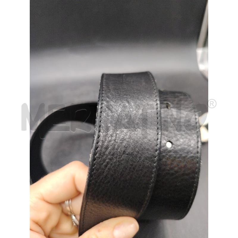 CINTURA YVES SAINT LAUREN NERA FIBBIA LETTERE ARG | Mercatino dell'Usato Roma eur 3