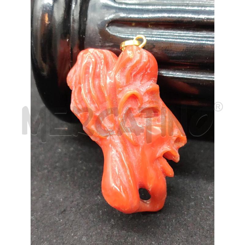 CIONDOLO CORALLO ARTIGIANALE MASCHERA | Mercatino dell'Usato Roma eur 3