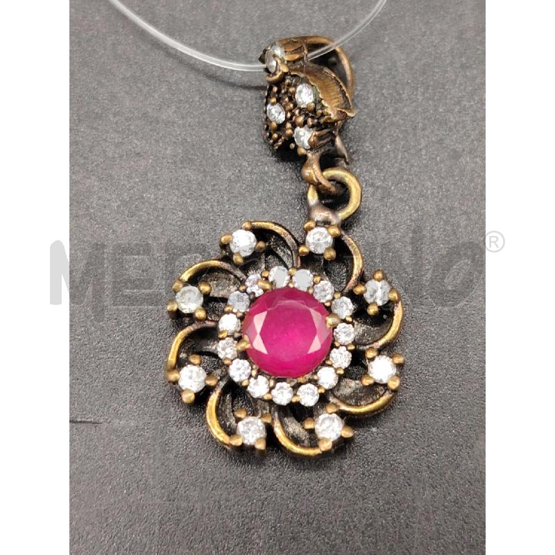 CIONDOLO FUSION FIORE PIETRA RS | Mercatino dell'Usato Roma eur 2