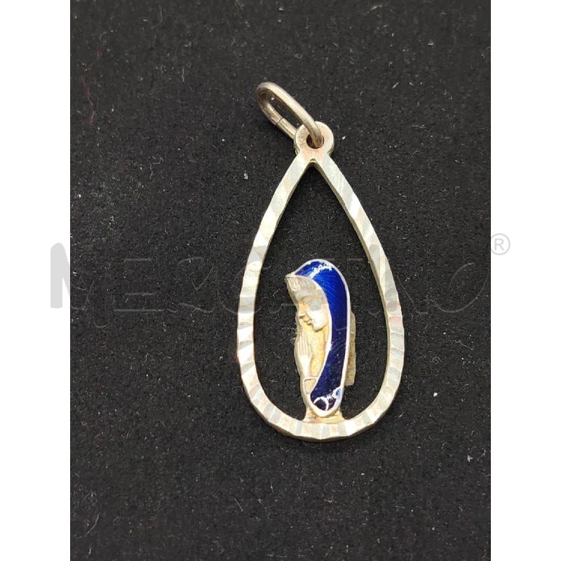 CIONDOLO FUSION MADONNINA SMALTO BLU | Mercatino dell'Usato Roma eur 1