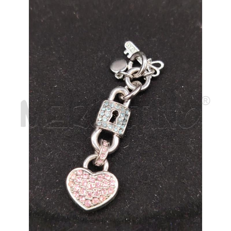 CIONDOLO SWAROVSKI LUCCHETTO CUORE | Mercatino dell'Usato Roma eur 1
