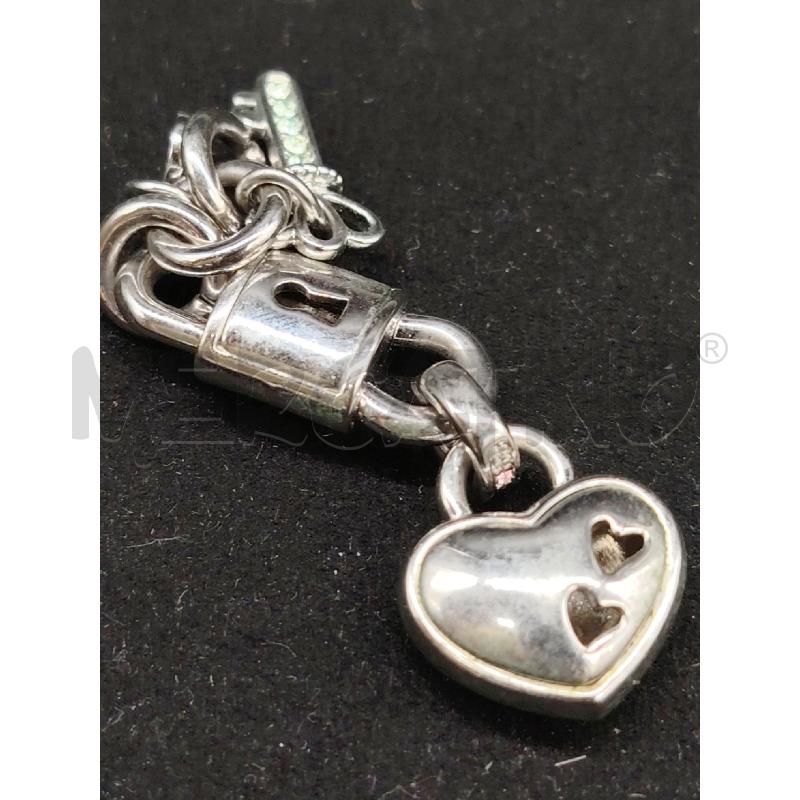 CIONDOLO SWAROVSKI LUCCHETTO CUORE | Mercatino dell'Usato Roma eur 2