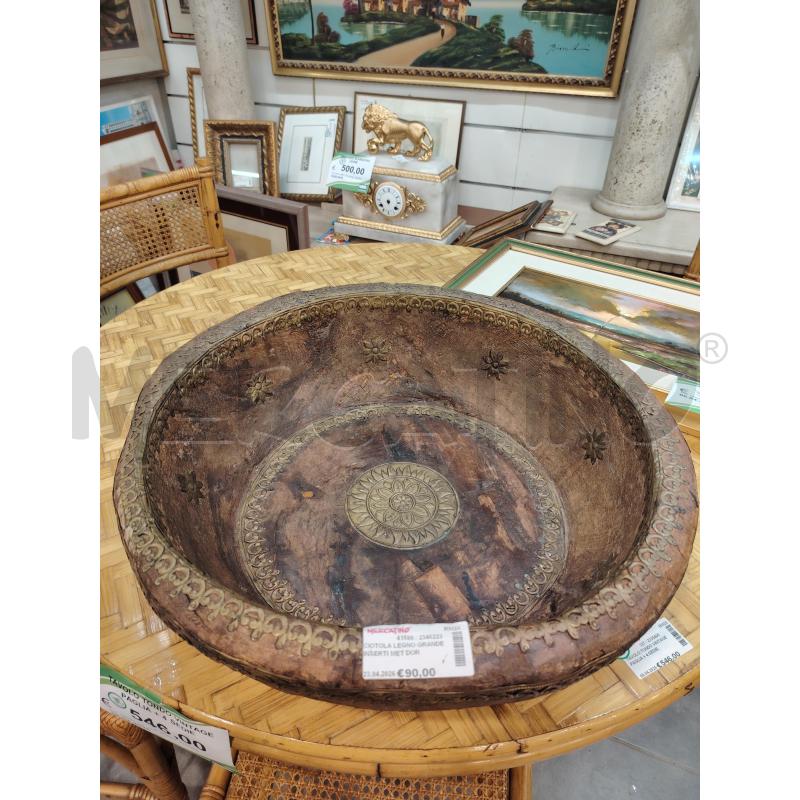 CIOTOLA LEGNO GRANDE INSERTI MET DOR | Mercatino dell'Usato Roma eur 1