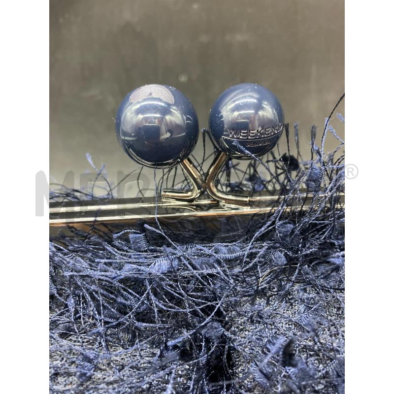 CLUTCH BAG PASTICCINO MAXMARA SMALL BLU NERO | Mercatino dell'Usato Roma eur 2