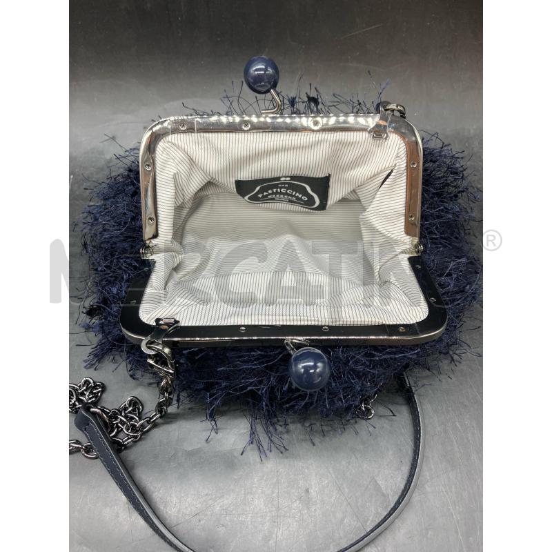 CLUTCH BAG PASTICCINO MAXMARA SMALL BLU NERO | Mercatino dell'Usato Roma eur 3