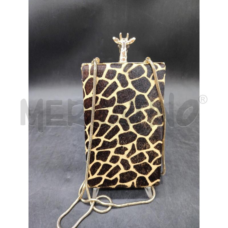 CLUTCH BAG ZARA GIRFFA + CATENA DOR | Mercatino dell'Usato Roma eur 3