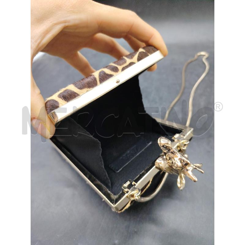 CLUTCH BAG ZARA GIRFFA + CATENA DOR | Mercatino dell'Usato Roma eur 4