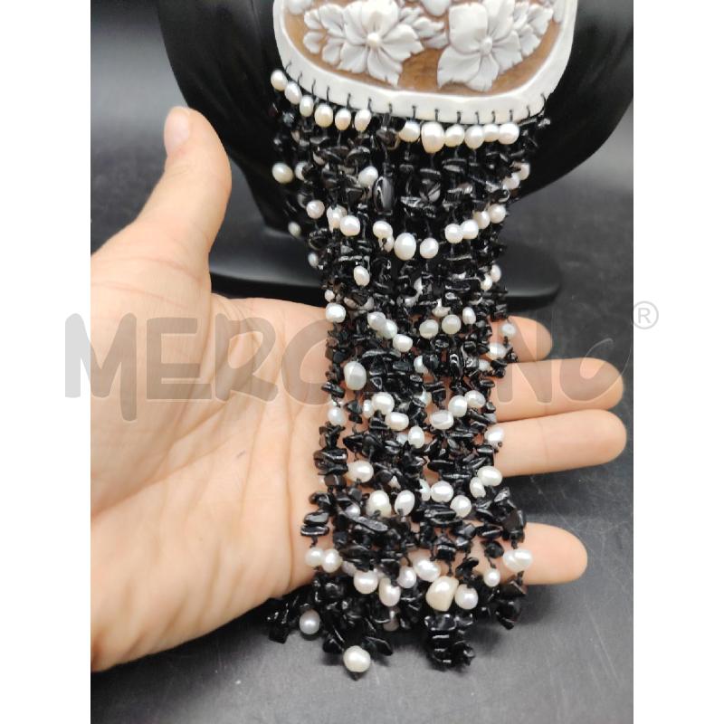 COLLANA CAMMEO ANGELO PERLINE PIETRE NE | Mercatino dell'Usato Roma eur 3