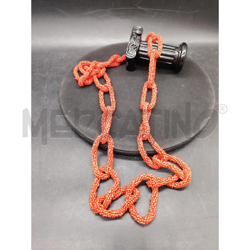 COLLANA CATENA MICRO PALLINE RSS | Mercatino dell'Usato Roma eur 1