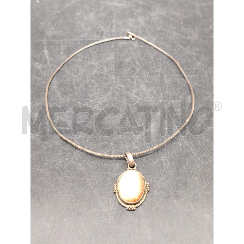 COLLANA CIONDOLO FUSION OVALE PIETRA SOLE | Mercatino dell'Usato Roma eur 1