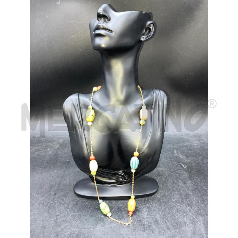 COLLANA DOR BARILOTTI COLOR CERAMICA | Mercatino dell'Usato Roma eur 1