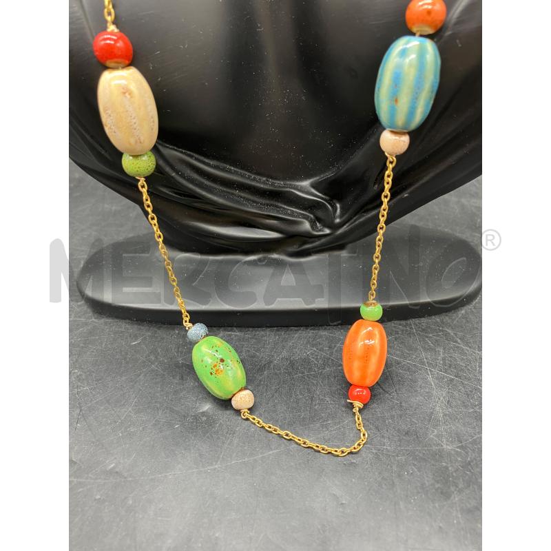 COLLANA DOR BARILOTTI COLOR CERAMICA | Mercatino dell'Usato Roma eur 2