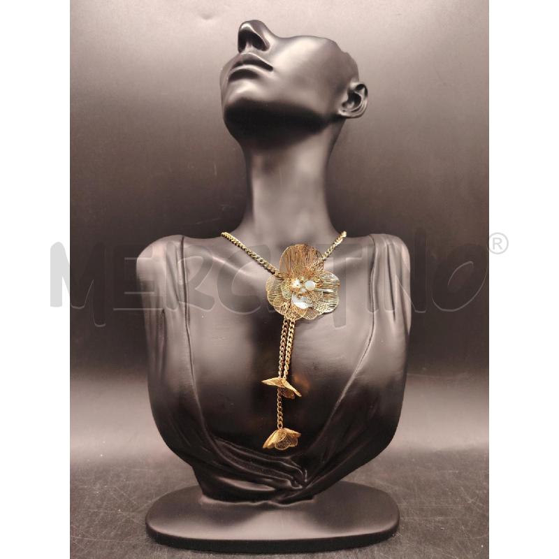 COLLANA DOR FIORE FILIGRANA PERLINE DOR | Mercatino dell'Usato Roma eur 1