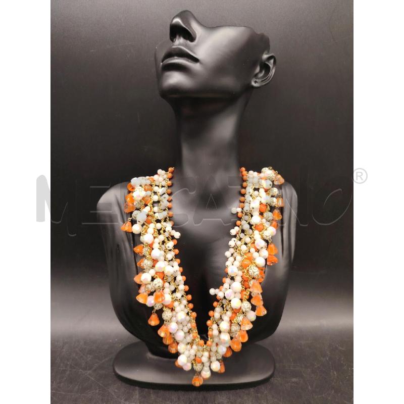 COLLANA ETNICA PIETRE ARA CHIARE | Mercatino dell'Usato Roma eur 1