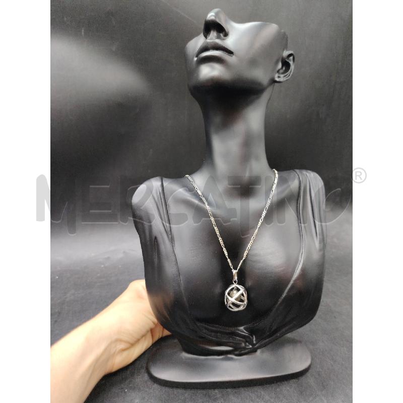 COLLANA FUSION CERCHIO GABBIA PIRITE  | Mercatino dell'Usato Roma eur 1