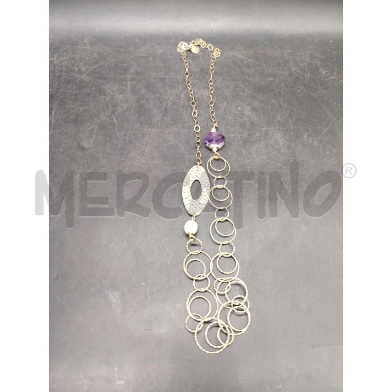 COLLANA FUSION DOR SANTO SPITIRO PIETRA VIOLA SFACCIAT | Mercatino dell'Usato Roma eur 4