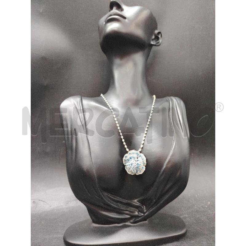 COLLANA FUSION FIORE AZZ BRILL | Mercatino dell'Usato Roma eur 1