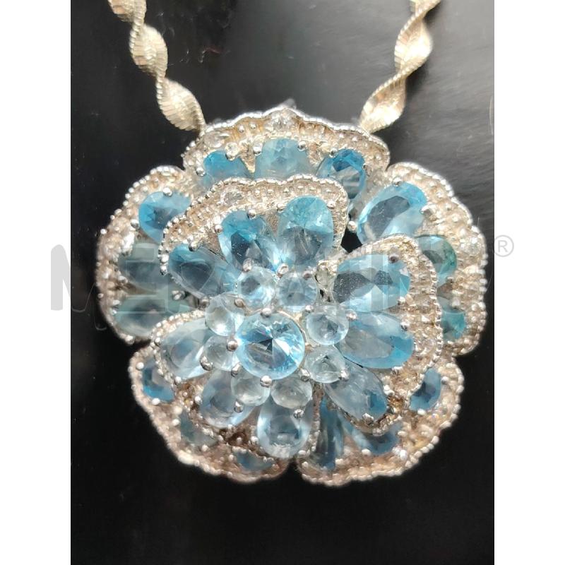 COLLANA FUSION FIORE AZZ BRILL | Mercatino dell'Usato Roma eur 2