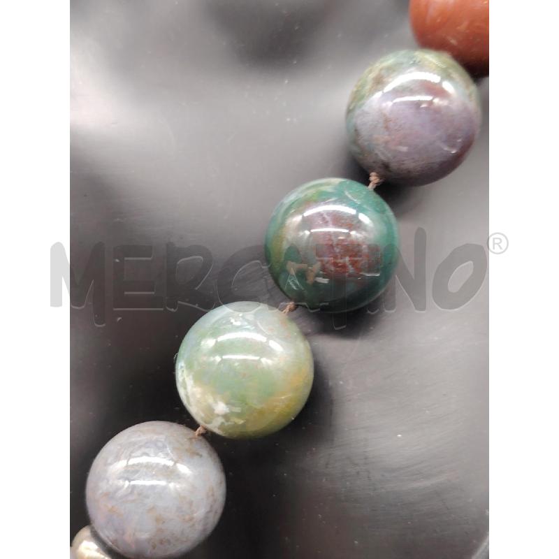 COLLANA FUSION PIETRE DURE SCURE TONDE | Mercatino dell'Usato Roma eur 3
